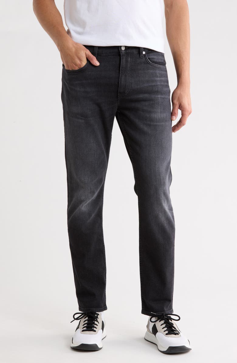 BOSS Delaware Slim Fit Jeans, Main, color, Black