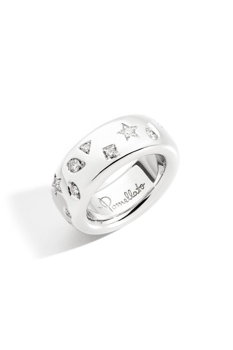 Iconica Diamond Band Ring, Main, color, WHITE GOLD
