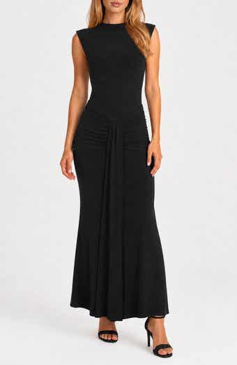 Drape Jersey Maxi Dress