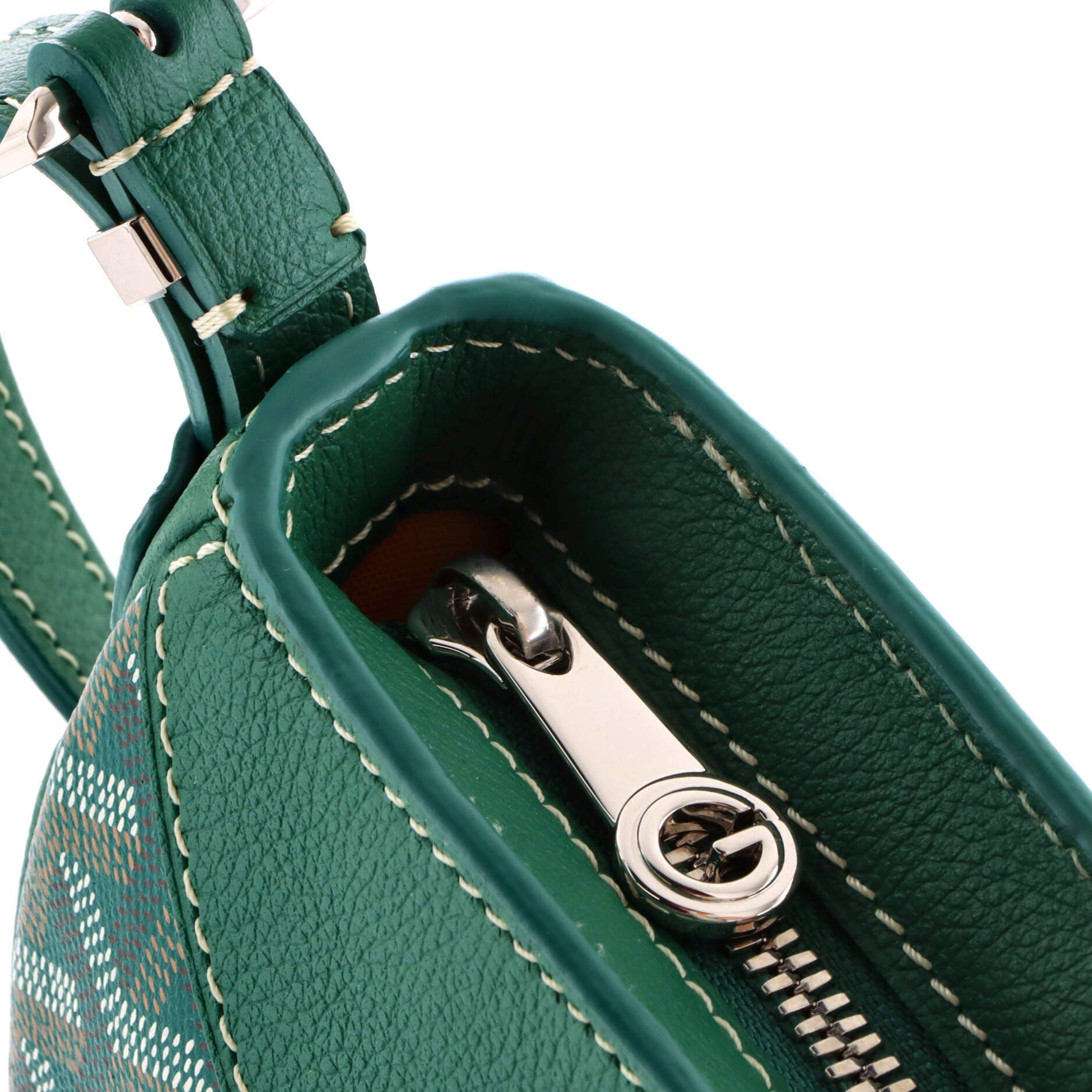 Pre-Owned Goyard Hirondelle Shoulder Bag Coated Canvas and Leather, Alternate, color, Green