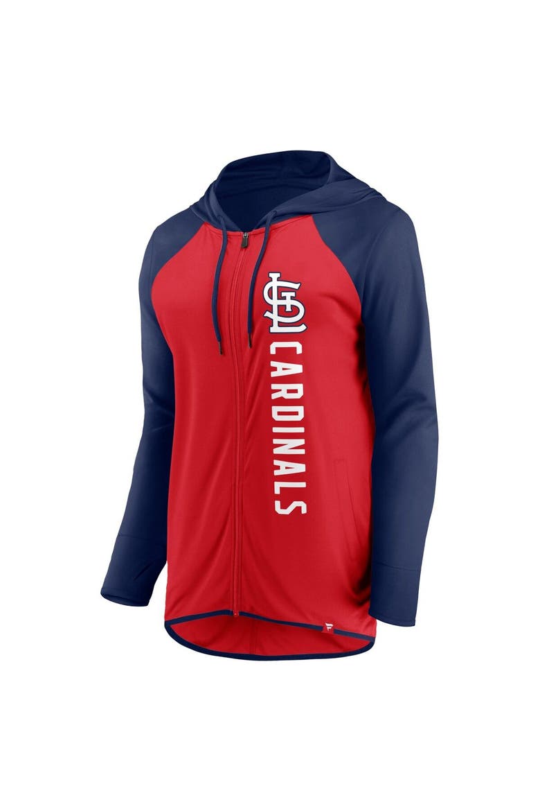 Women's Fanatics Red/Navy St. Louis Cardinals Forever Fan Full-Zip Hoodie Jacket, Alternate, color, Red