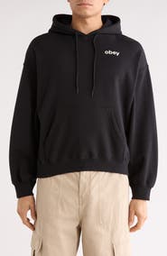 Obey Time Baggy Cotton Blend Hoodie
