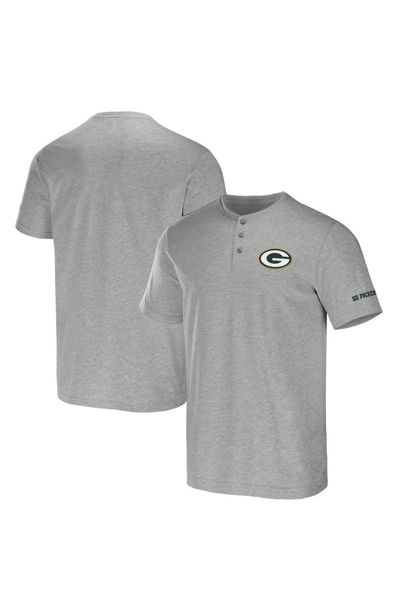 NFL X DARIUS RUCKER Men's NFL x Darius Rucker Collection by Fanatics Heather Gray Green Bay Packers Henley T-Shirt, Main, color, Heather Gray