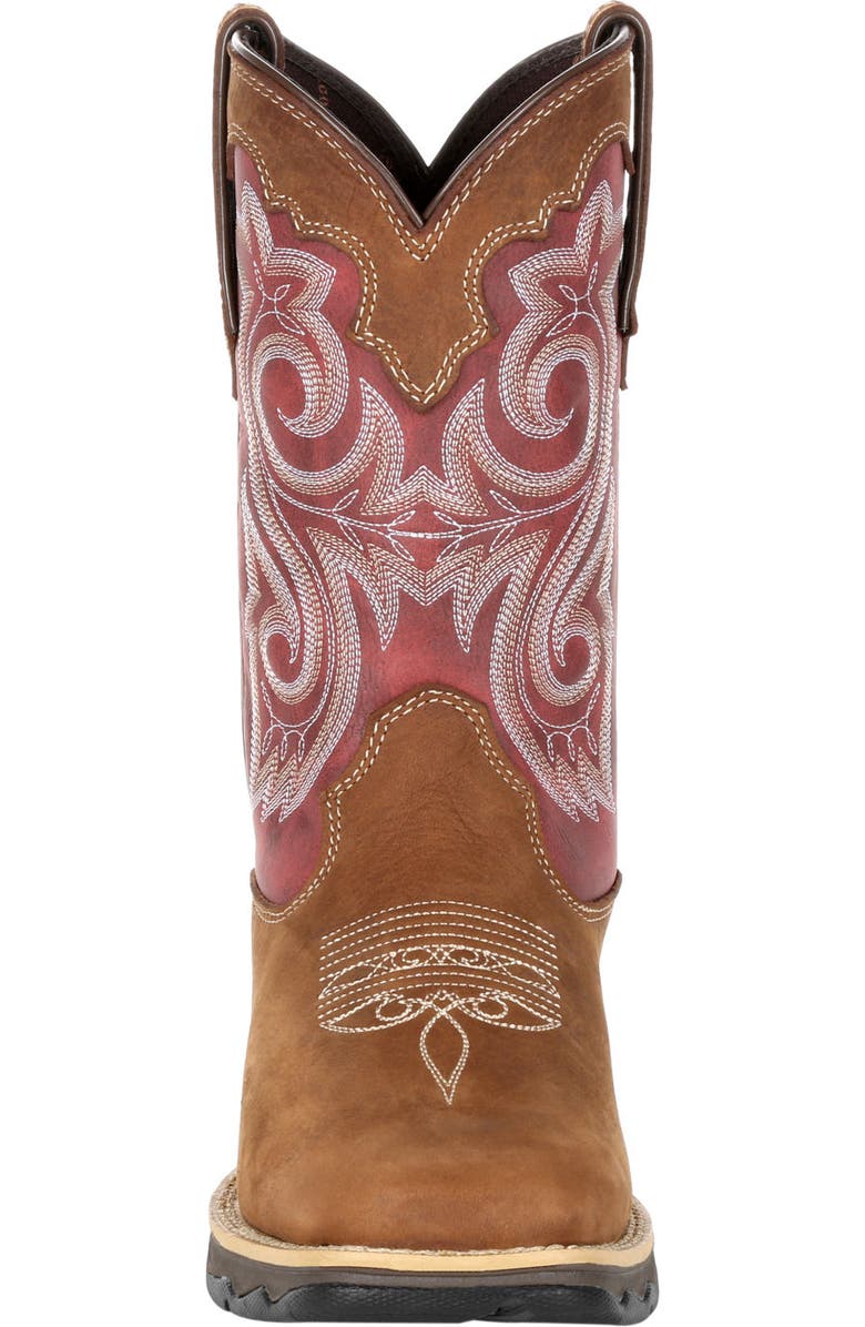 DURANGO Women's Red Western Boot, Alternate, color, Briar Brown And Rusty Red