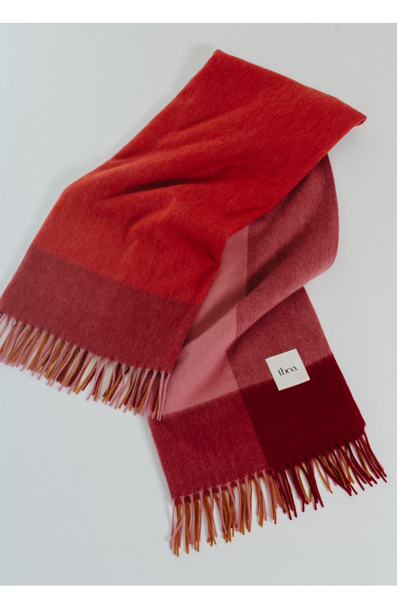 TBCo Lambswool Check Throw Blanket, Alternate, color, Berry Frame Check