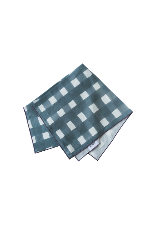 Goldie Home Blue Cross Hatch Napkin Set Of 4 In Blue Cross Lavender Trim