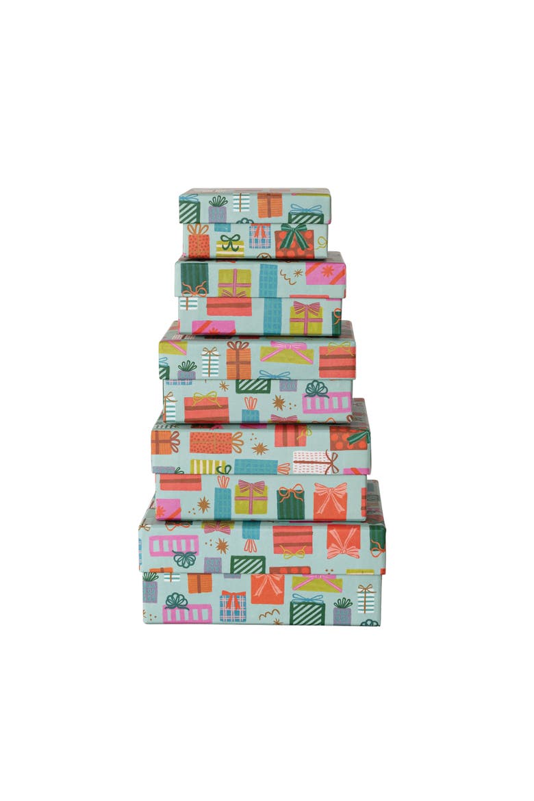 Artisan Patterned Paper Gift Box Set, Main, color, Multicolor