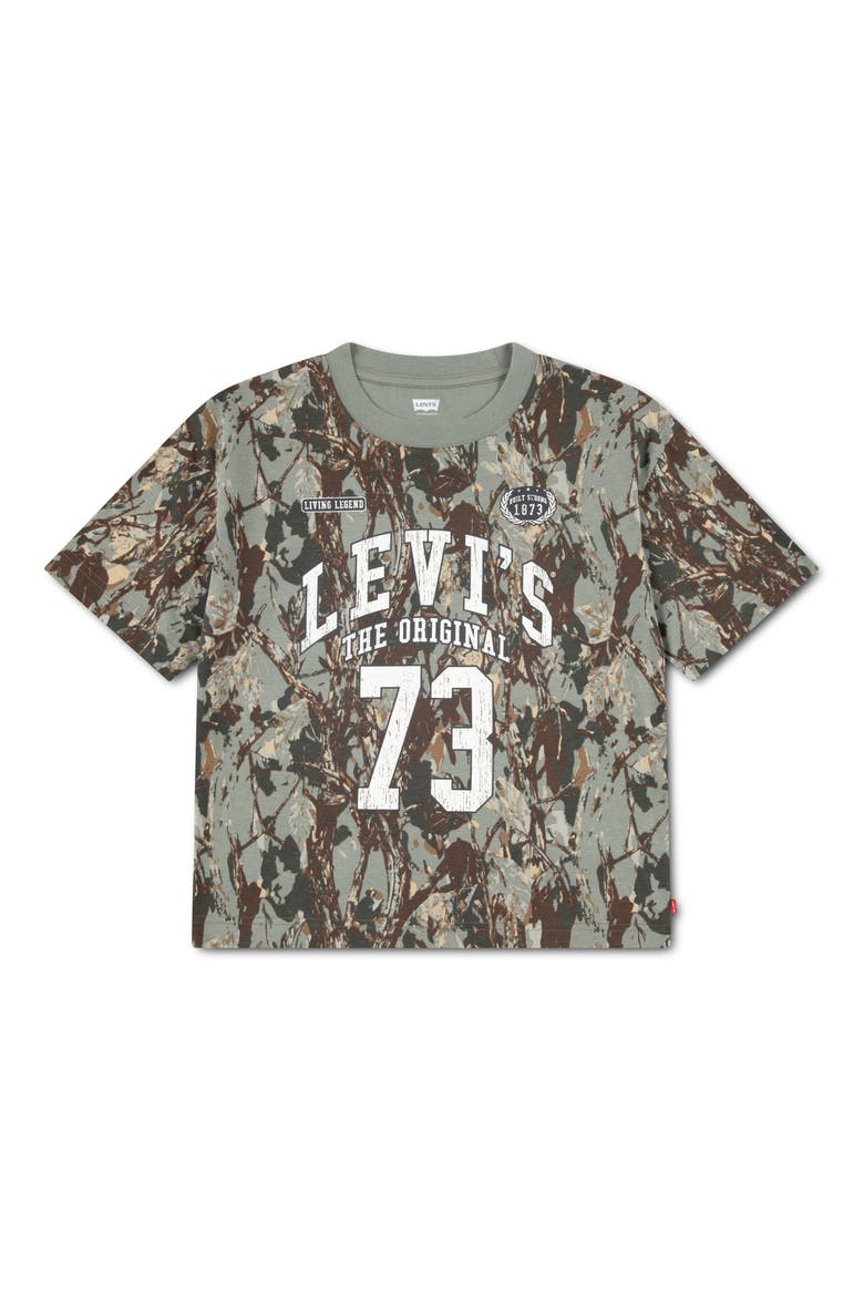 Kids' Tree Camo T-Shirt, Main, color, SEA SPRAY