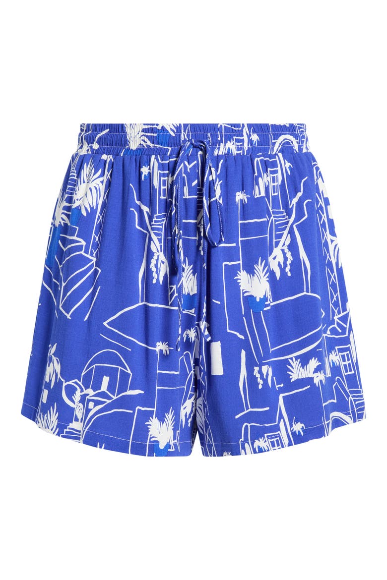 Mims Town Taliya Drawstring Shorts, Alternate, color, BLUE/WHITE