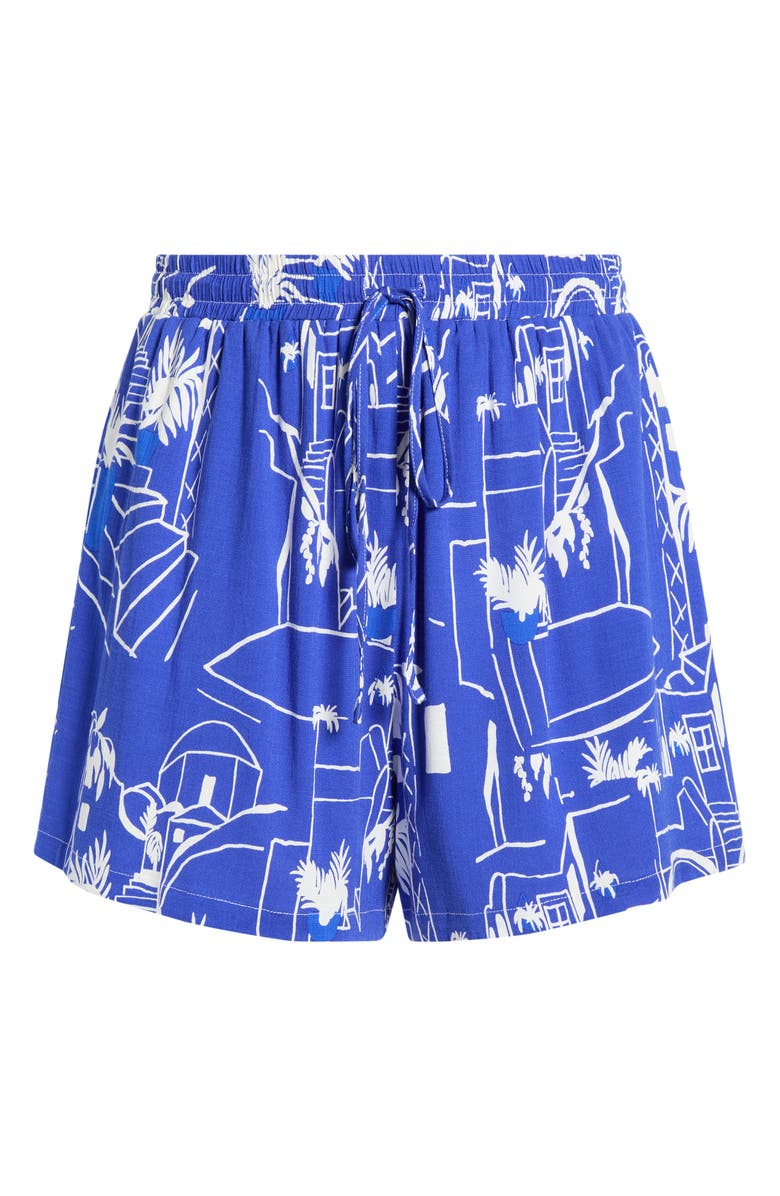 SUGARLIPS Mims Town Taliya Drawstring Shorts, Alternate, color, Blue/White