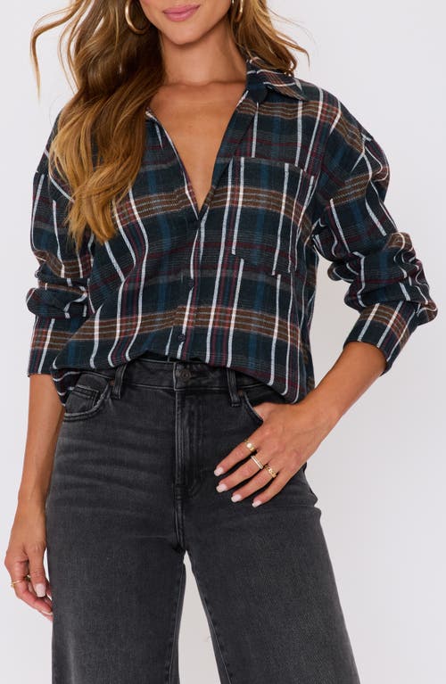 Vici Collection Auburn Plaid Button-up Shirt In Gray