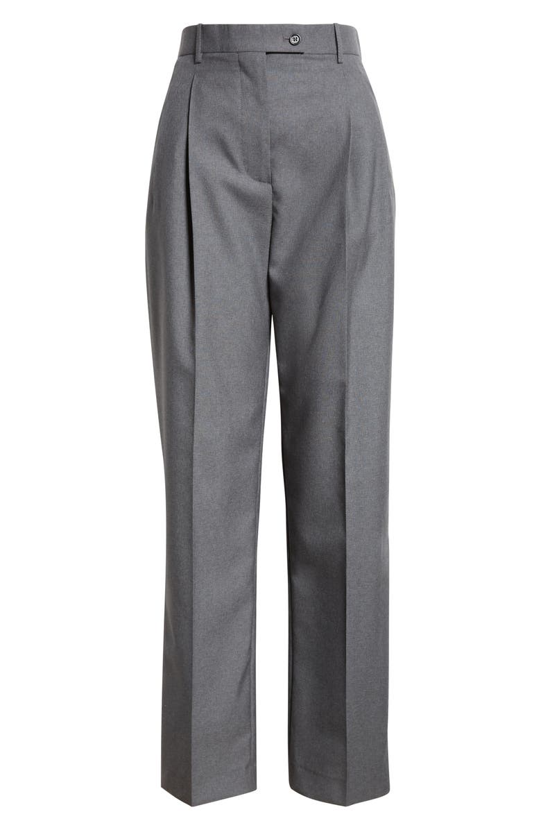 Marni Pleated Virgin Wool Pants, Main, color,