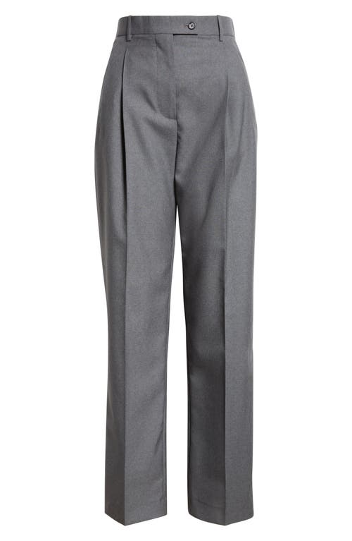 Marni Pleated Virgin Wool Pants In Graphite