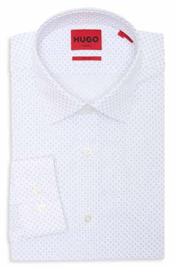 Valerio Print Cotton Dress Shirt