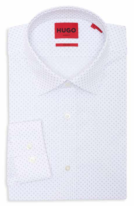 Valerio Print Cotton Dress Shirt