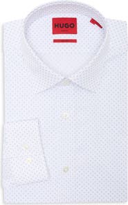 HUGO Valerio Print Cotton Dress Shirt