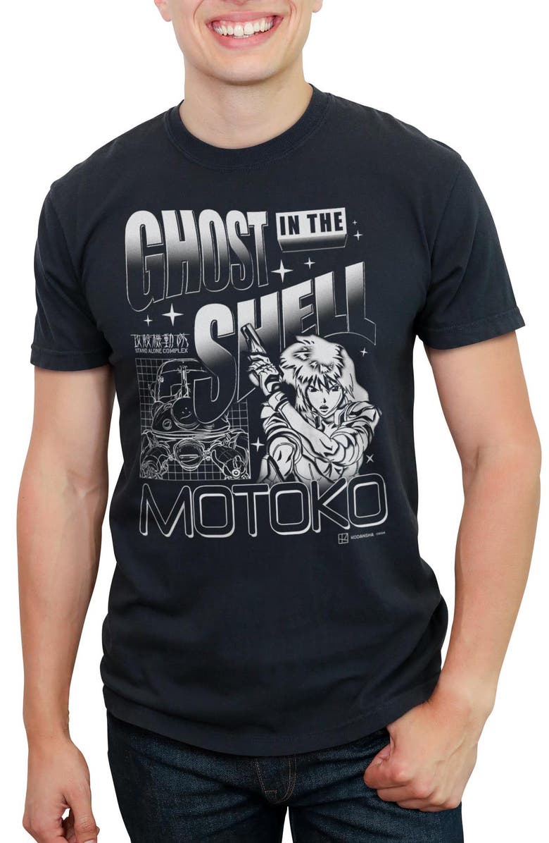 Ghost in the Shell Stand Alone Complex Men's Ghost in the Shell Stand Alone Complex Motoko Poster  Graphic T-Shirt, Main, color, Black