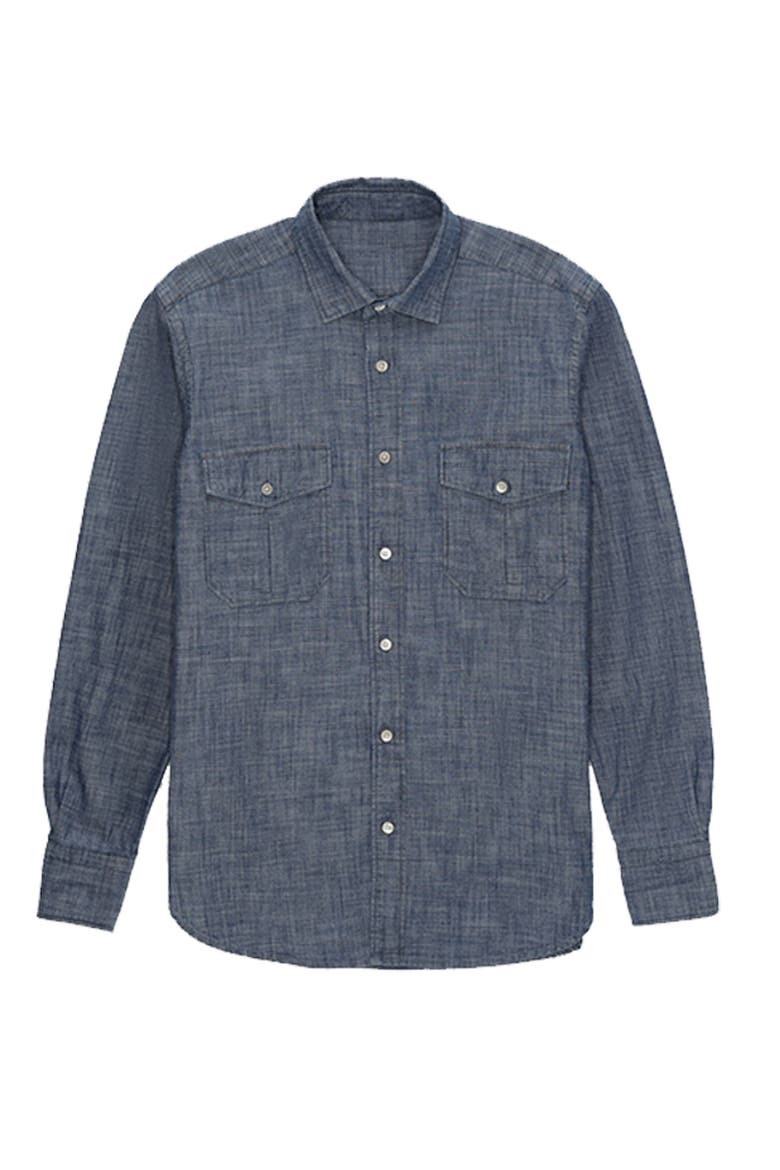 Sheep Chambray Shirt, Main, color, BLUE