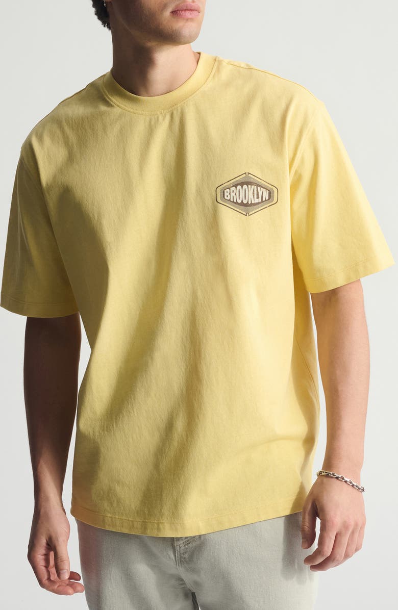Brooklyn Industries Relaxed Vintage Graphic T-Shirt, Main, color, Dusky Citron