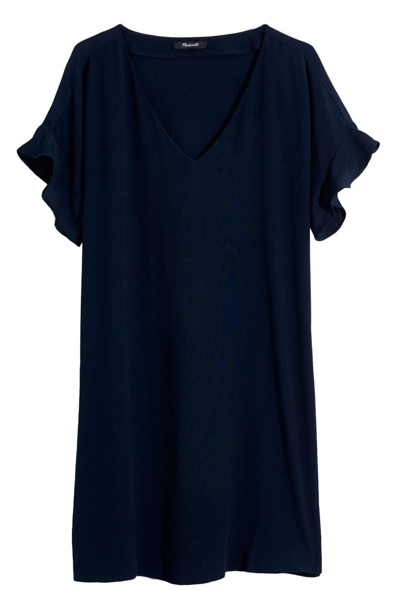 Madewell Ruffle-Sleeve Easy Dress, Alternate, color,
