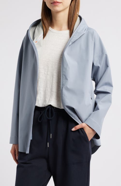 Save The Duck Dawa Water Repellent Hooded Rain Jacket In Rain Grey