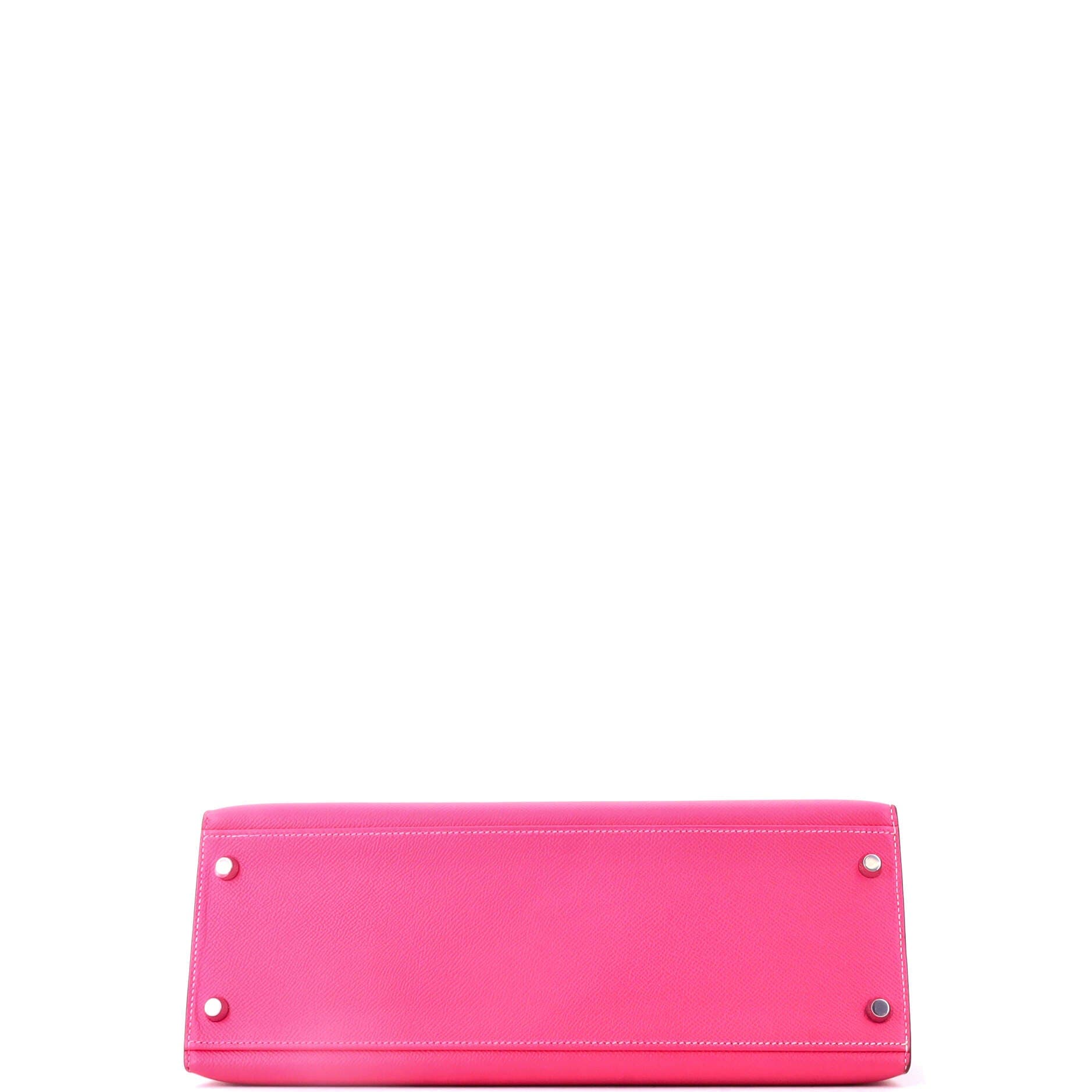 Kelly Handbag Pink Epsom with Palladium Hardware 32, Alternate, color, Pink
