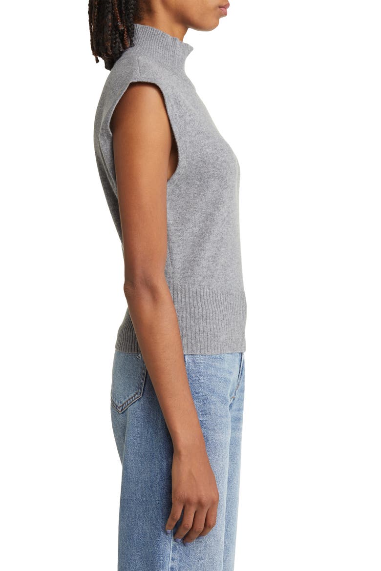 Arco Sleeveless Cashmere Sweater, Alternate, color, DARK GREY