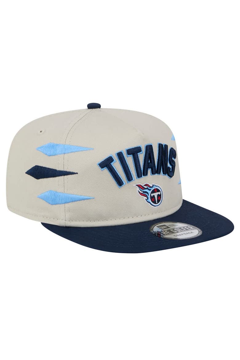 Men's New Era Stone/Navy Tennessee Titans Athletic Golfer Snapback Hat, Alternate, color, Stone