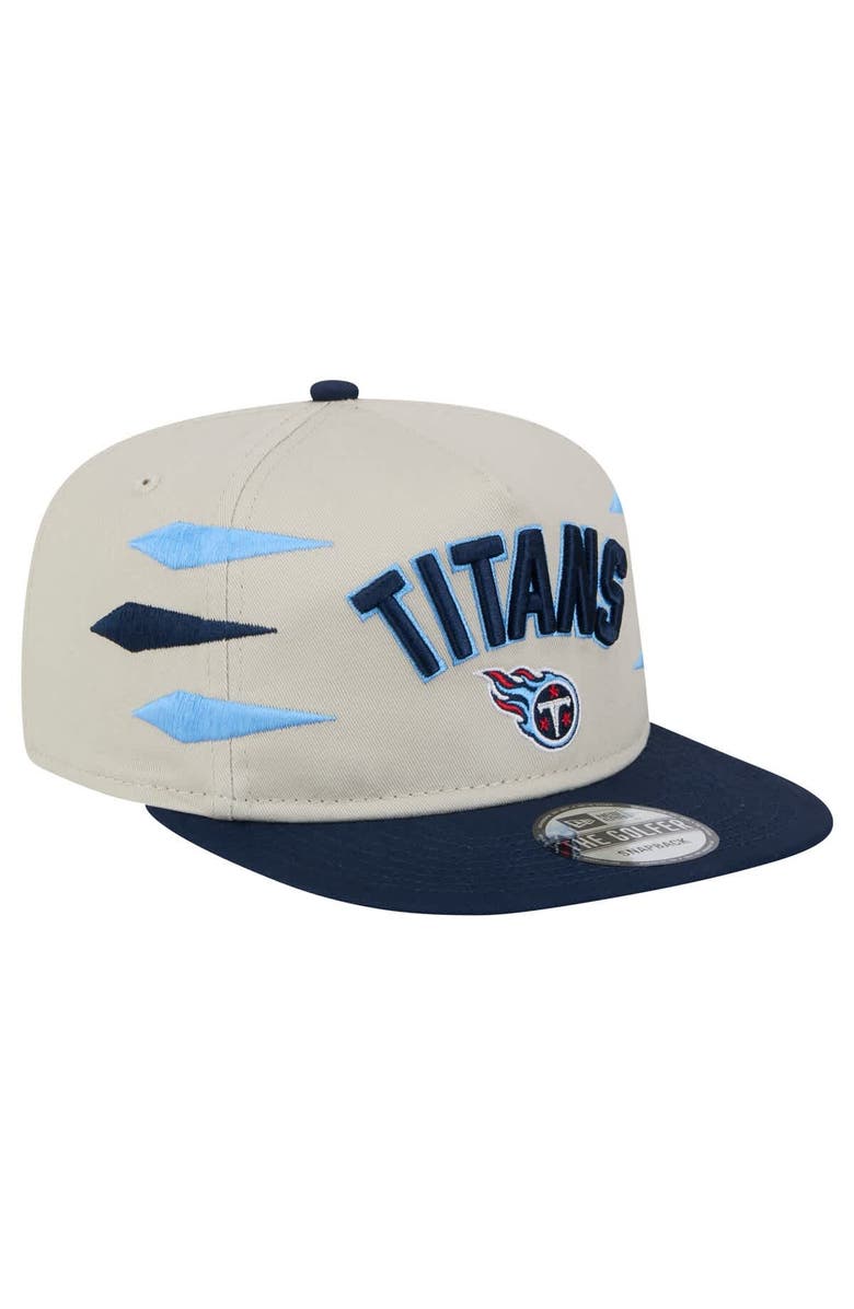 New Era Men's New Era Stone/Navy Tennessee Titans Athletic Golfer Snapback Hat, Alternate, color, Stone