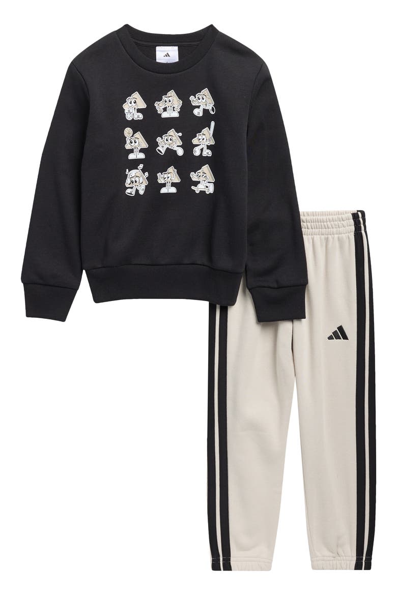 Kids' Fleece Sweatshirt & Joggers Set, Main, color, BLACK