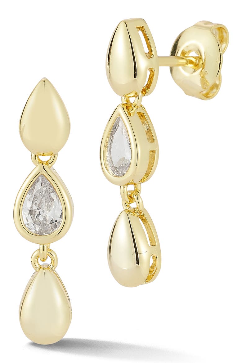 Pear Drop Earrings, Main, color, GOLD