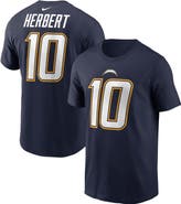 Nike Men's Nike Justin Herbert Navy Los Angeles Chargers Alternate Super Chargers Name & Number T-Shirt