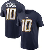 Nike Men's Nike Justin Herbert Navy Los Angeles Chargers Alternate Super Chargers Name & Number T-Shirt