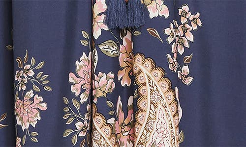 City Chic Destiny Floral Tie Waist Maxi Dress In Multi