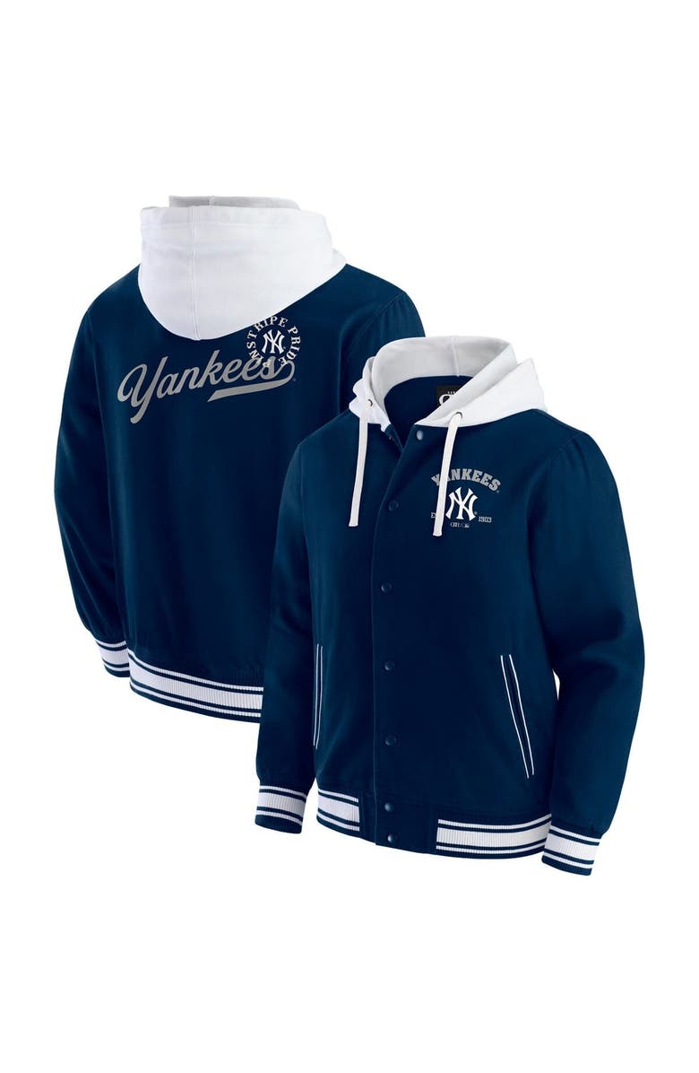 Darius Rucker Collection by Fanatics Men's Darius Rucker Collection by Fanatics  Navy New York Yankees Full-Snap Hooded Jacket, Alternate, color, 