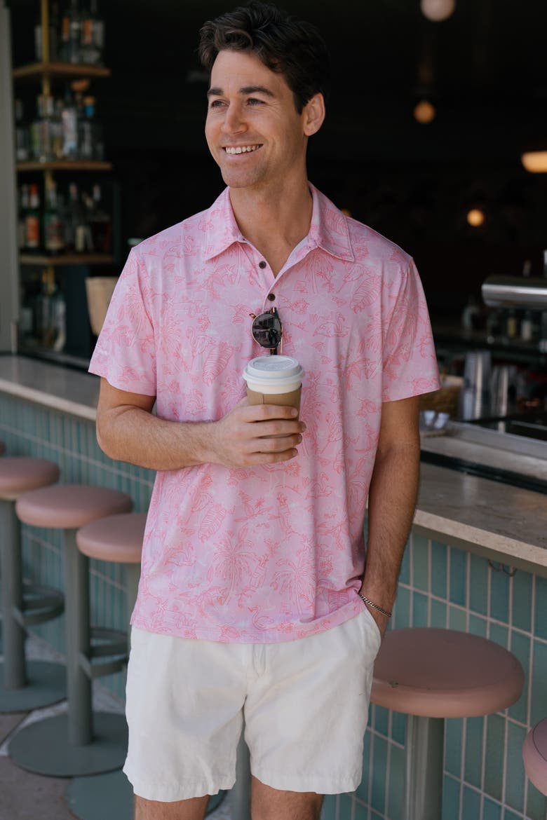 The 19th Hole - Pink Golf Shirt, Alternate, color, Pink