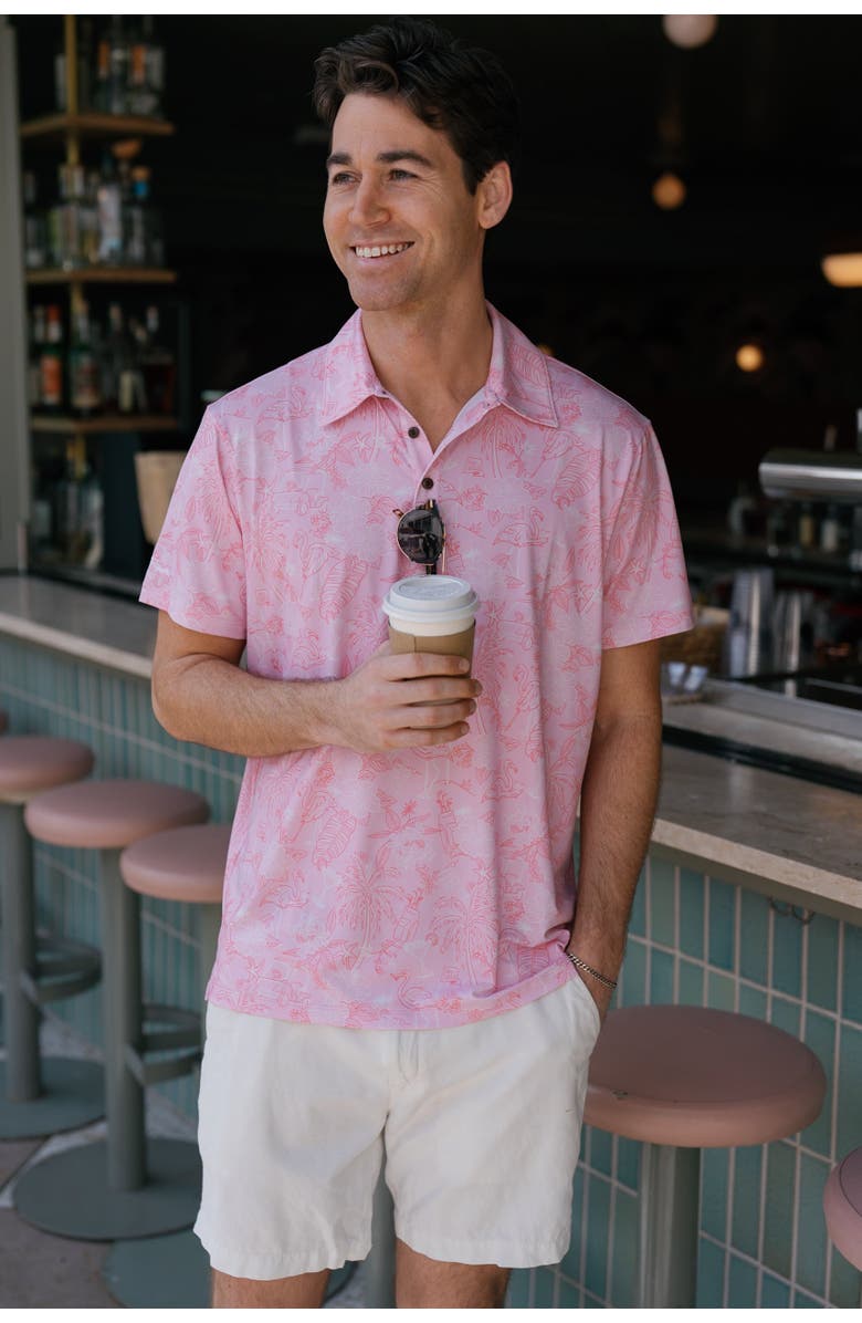 Kenny Flowers The 19th Hole - Pink Golf Shirt, Alternate, color, Pink