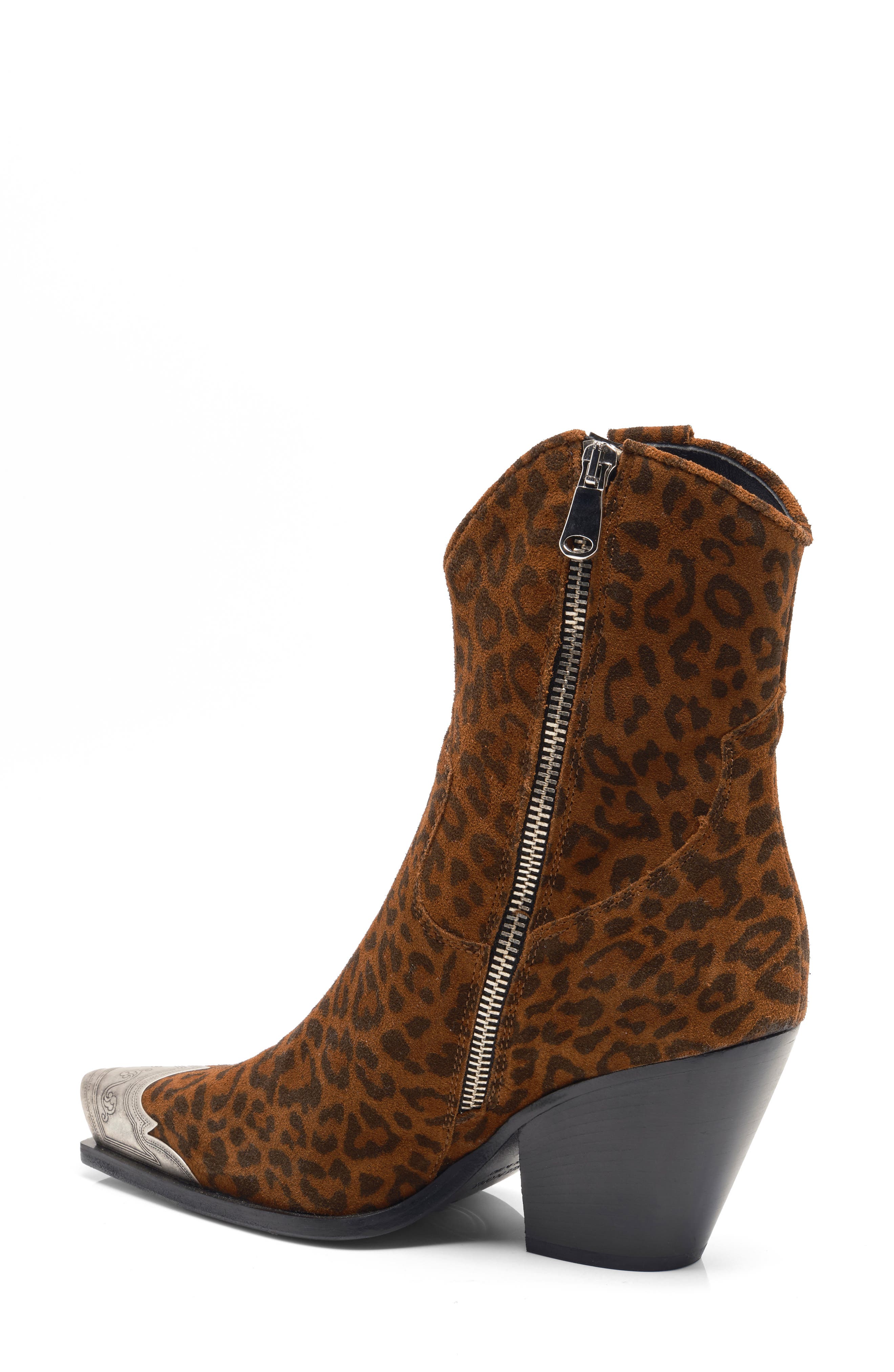 Free People Brayden Western Boot, Alternate, color, Leopard Suede