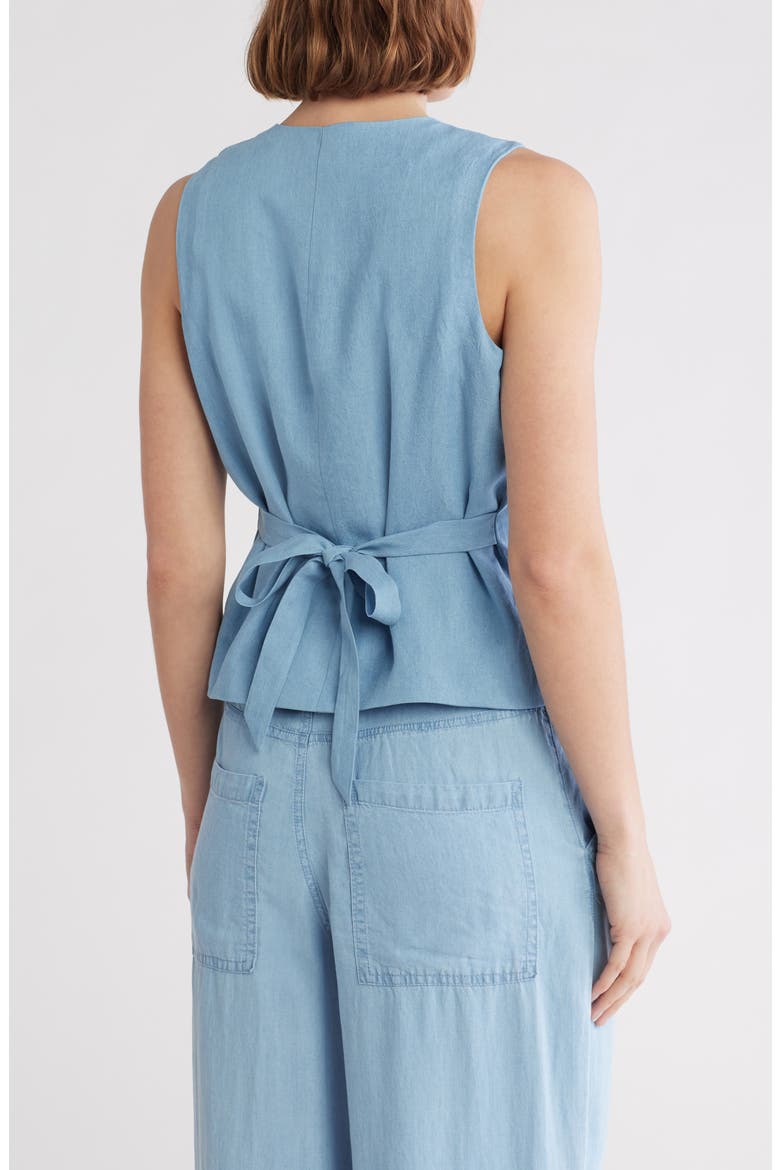 April V-Neck Vest, Alternate, color, CHAMBRAY