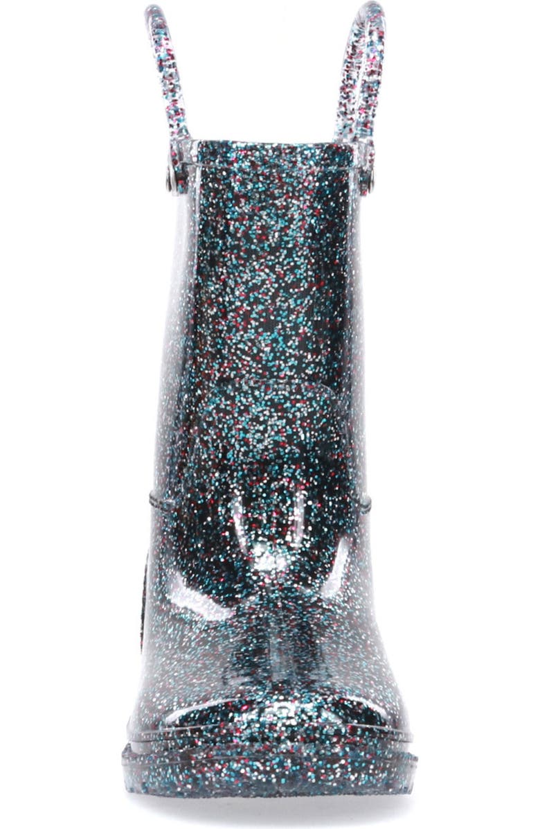 Western Chief Glitter Rain Boot, Alternate, color, Blue Multi