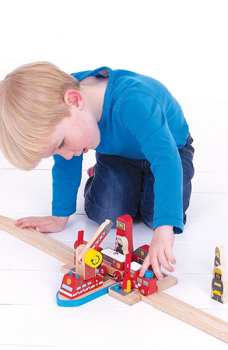 Bigjigs Rail Fire Sea Rescue, Alternate, color, Multicoloured