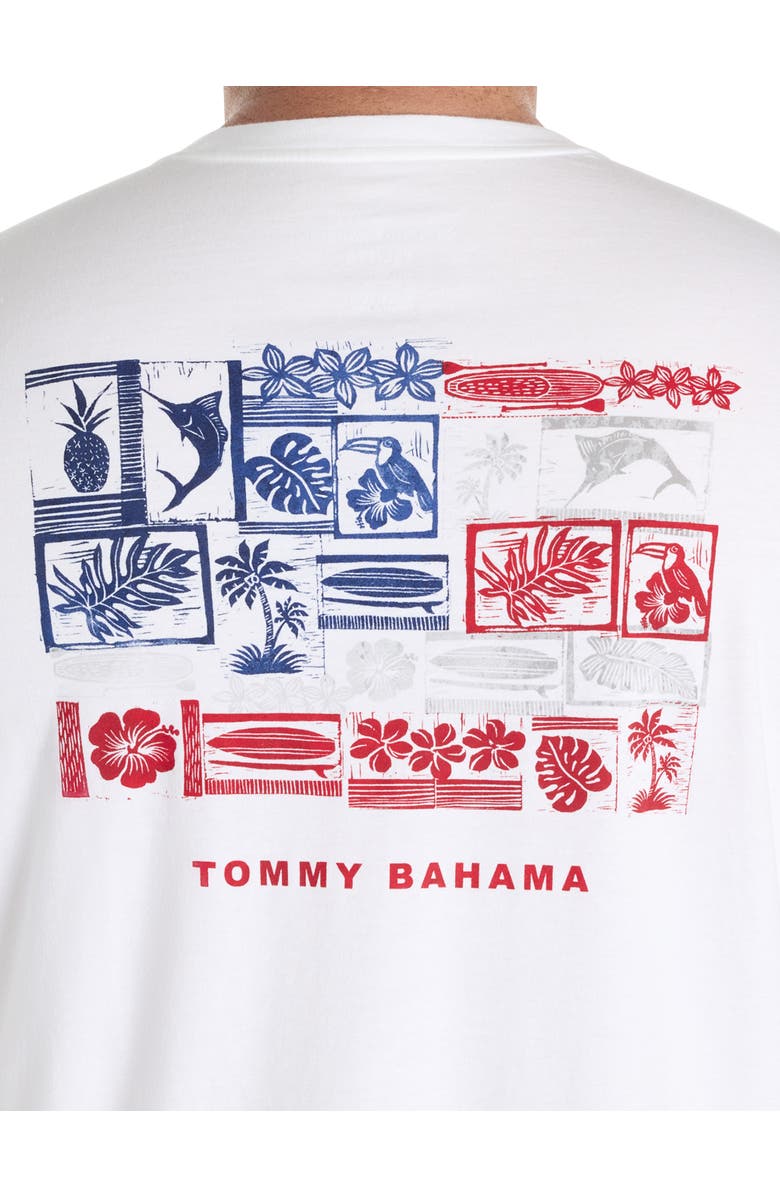Tommy Bahama Big & Tall American Boardblock Graphic T-Shirt, Alternate, color, White