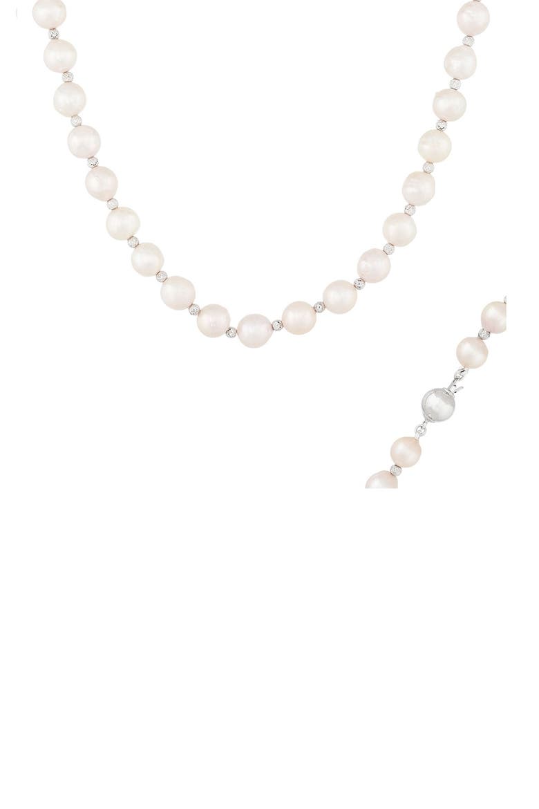 Akoya Pearl Necklace, Main, color, NATURAL WHITE