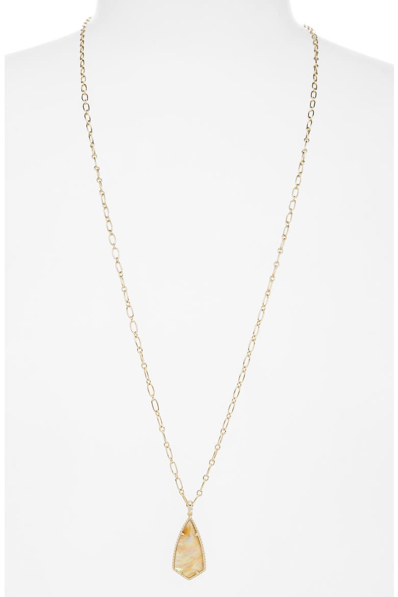 Camry Long Pendant Necklace, Main, color, GOLD IRIDESCENT ABALONE