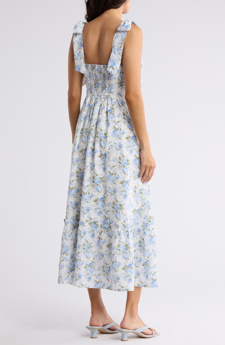Blu Pepper Floral Tie Strap Midi Dress, Alternate, color, 