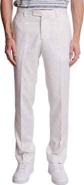 PAISLEY & GRAY Downing Slim Flat Front Linen Blend Dress Pants