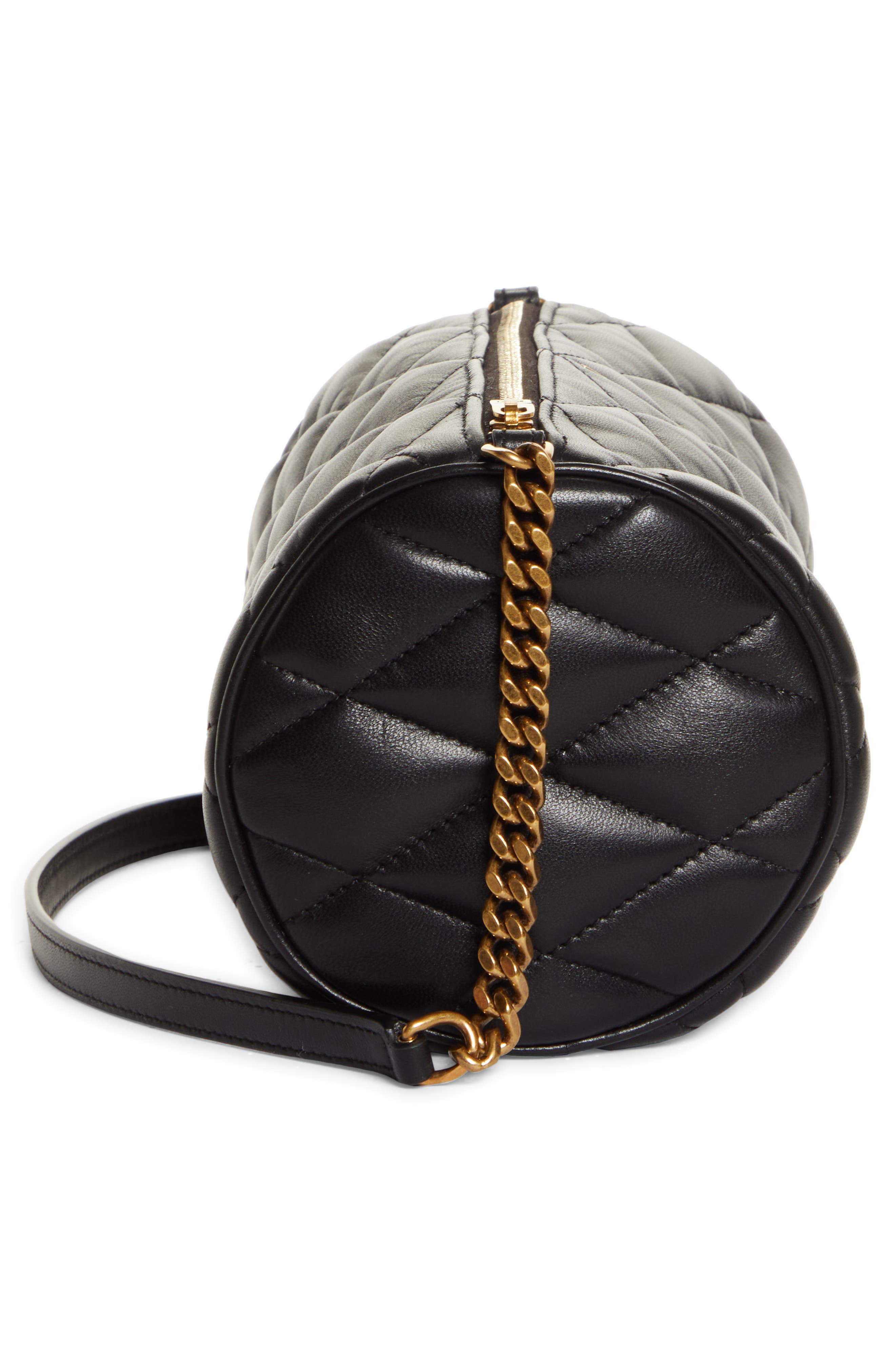 Saint Laurent Medium Sade Quilted Leather Tube Bag, Alternate, color, 