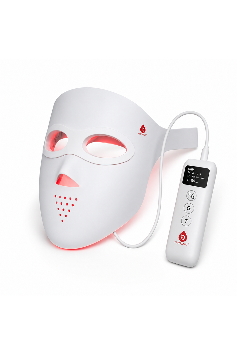 3D Soft-Silicone LED Therapy Mask with Smart Controller, Alternate, color, White