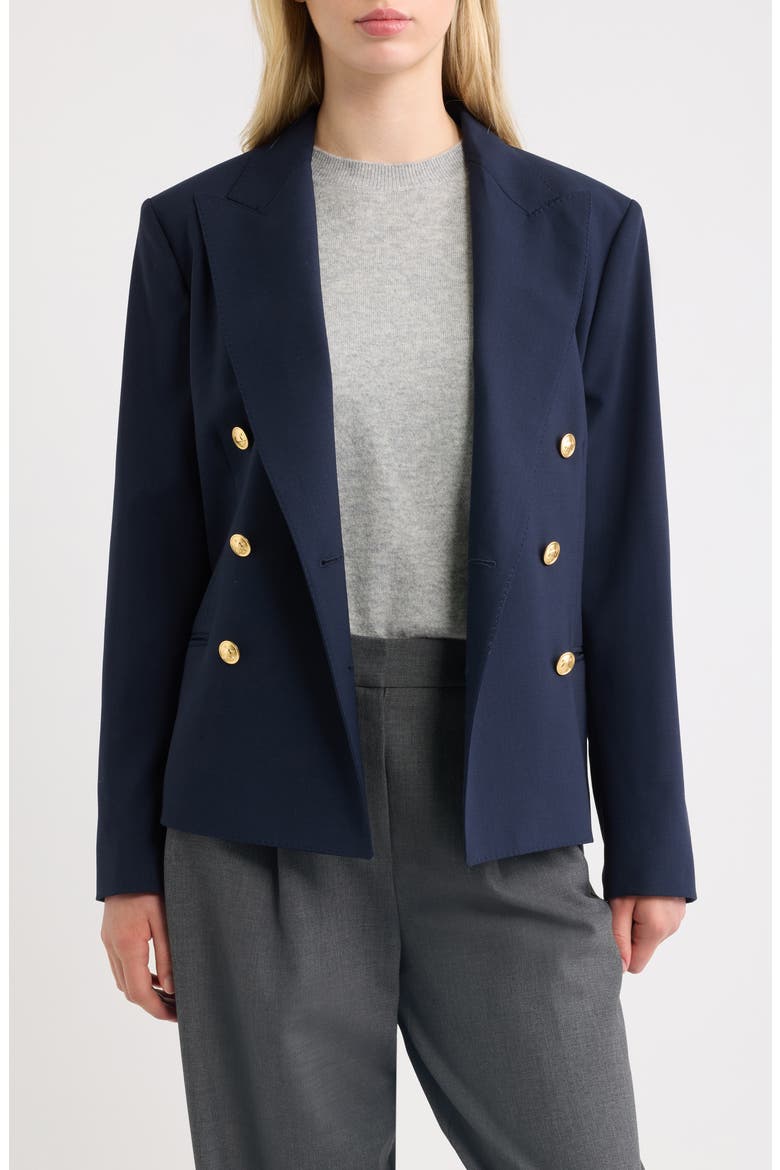 Stretch Wool Faille Blazer, Main, color, RL NAVY