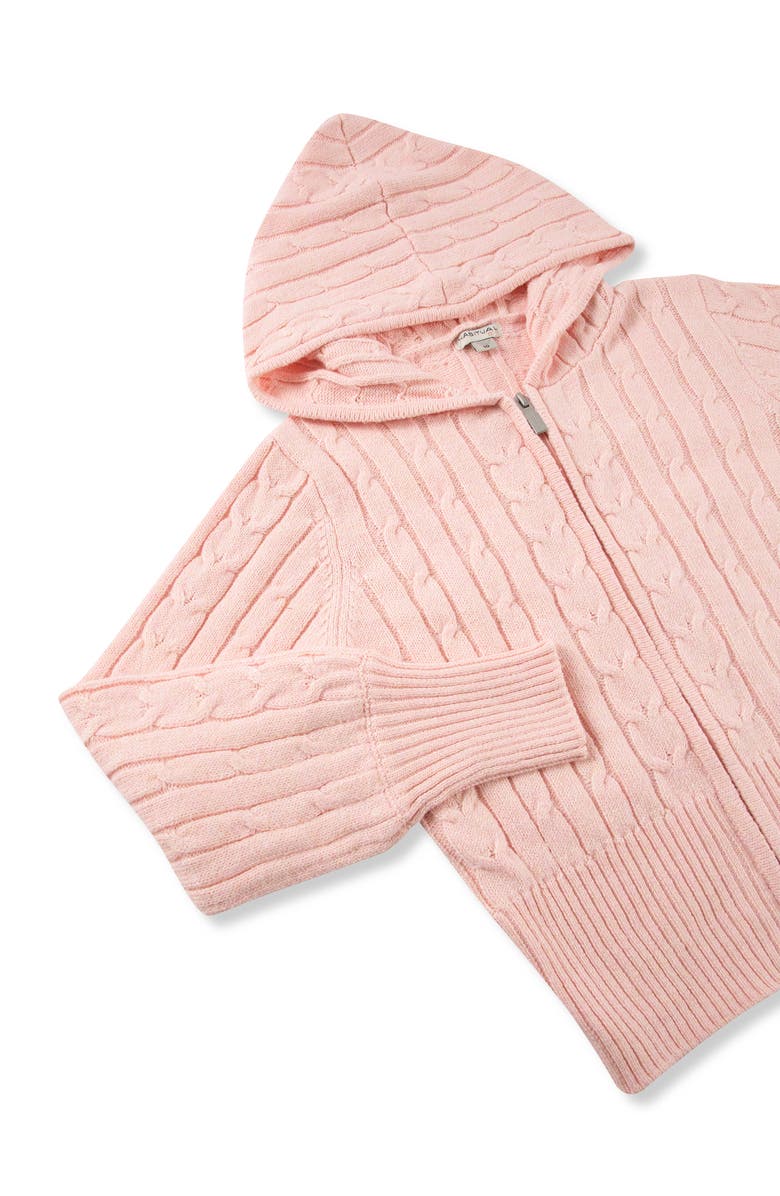 Habitual Kids Kids' Cable Knit Zip Hoodie & Flare Pants Set, Alternate, color,